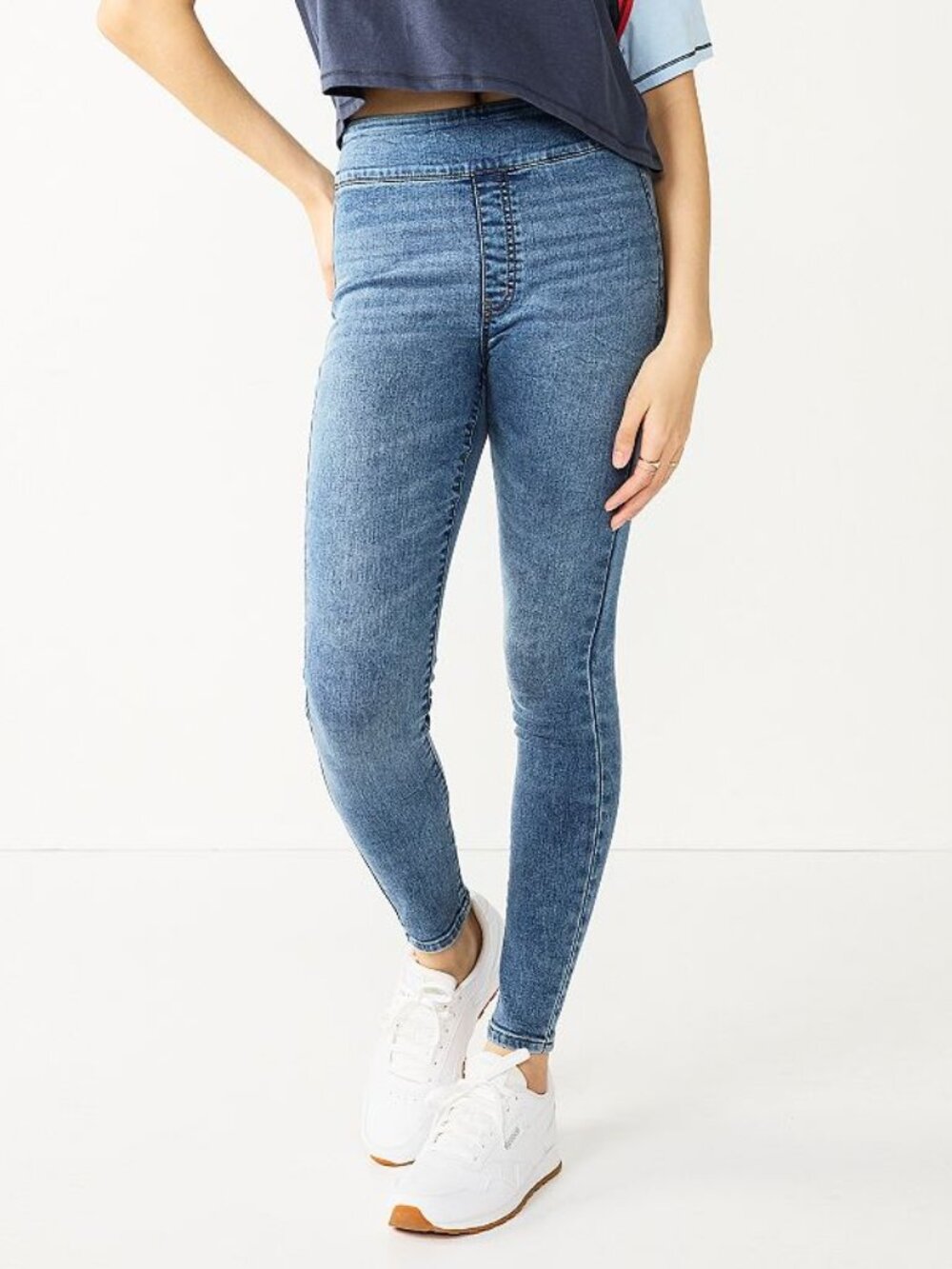Junior's SO High Rise Skinny Pull On Jeggings - Medium Tint - XL Long - NWT